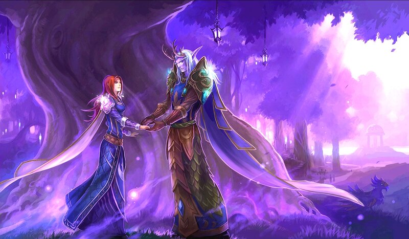 Elf Couple Holding Hands