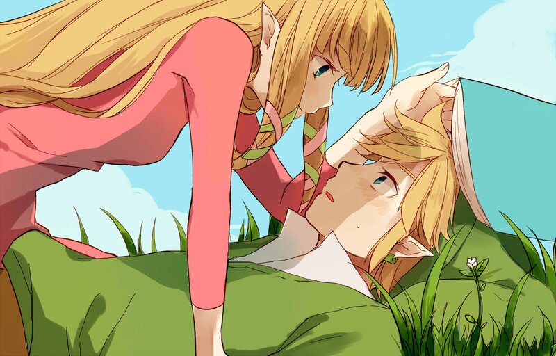 Elf Couple in Grass — Green