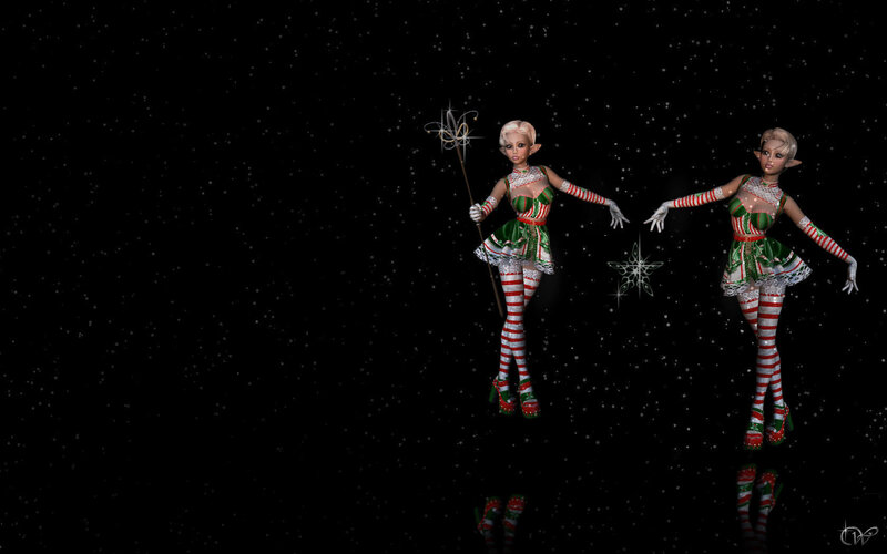 elf dancers in festive attire