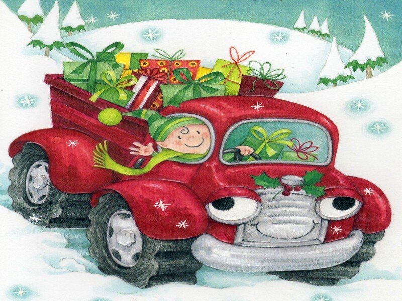 Elf Driving Truck