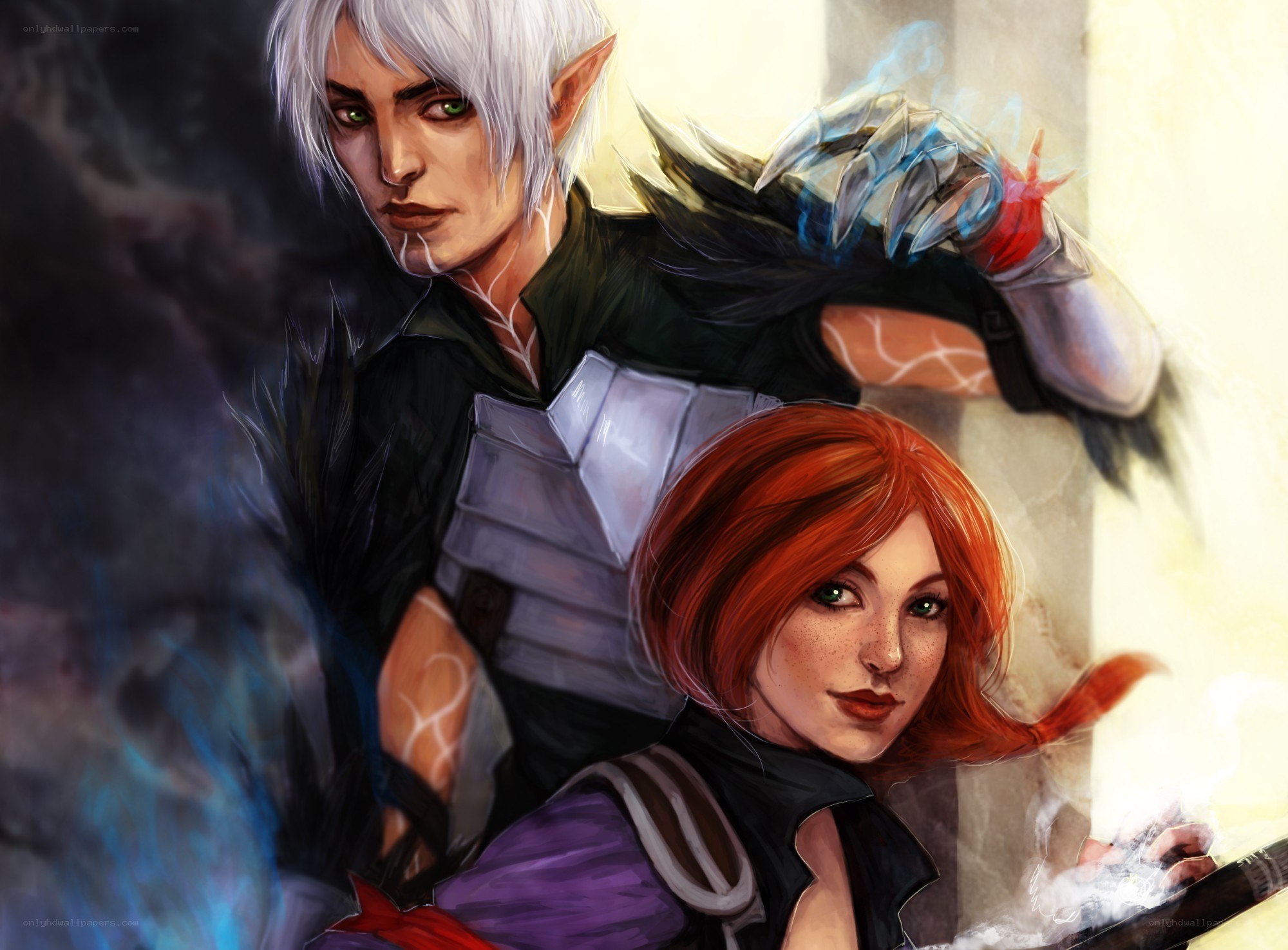 elf duo with magic