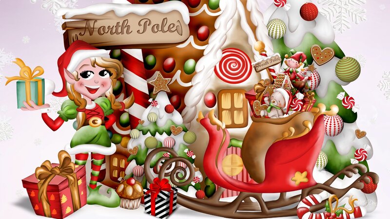 Elf Girl at North Pole
