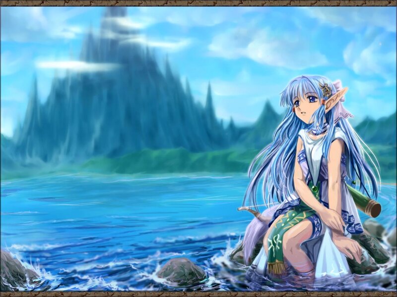 elf girl by the water