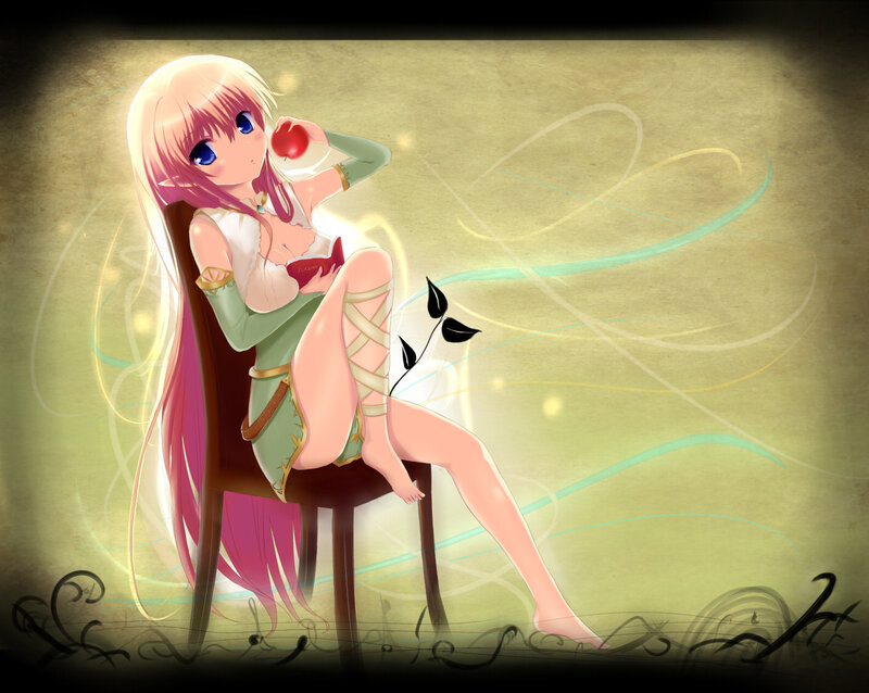 Elf Girl Eating Apple
