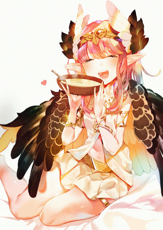 Elf Girl Eating Soup