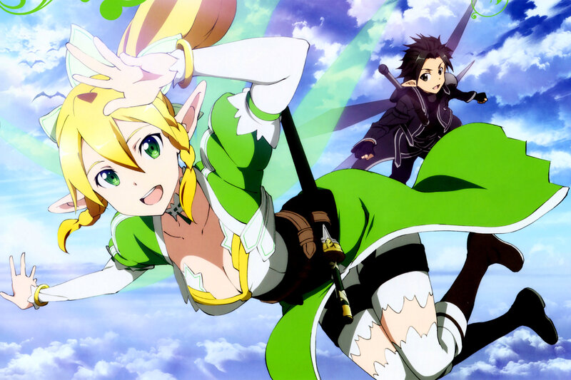 Elf Girl Flying in Sky