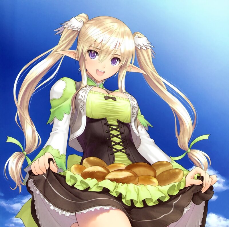 Elf Girl Holding Bread