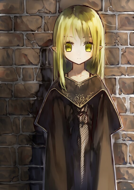 elf girl in a cloak