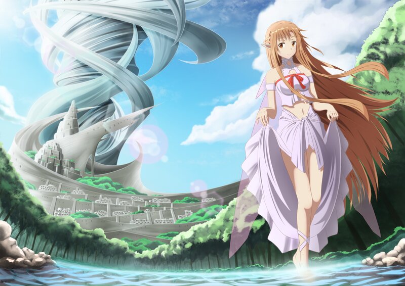 elf girl in a fantasy landscape
