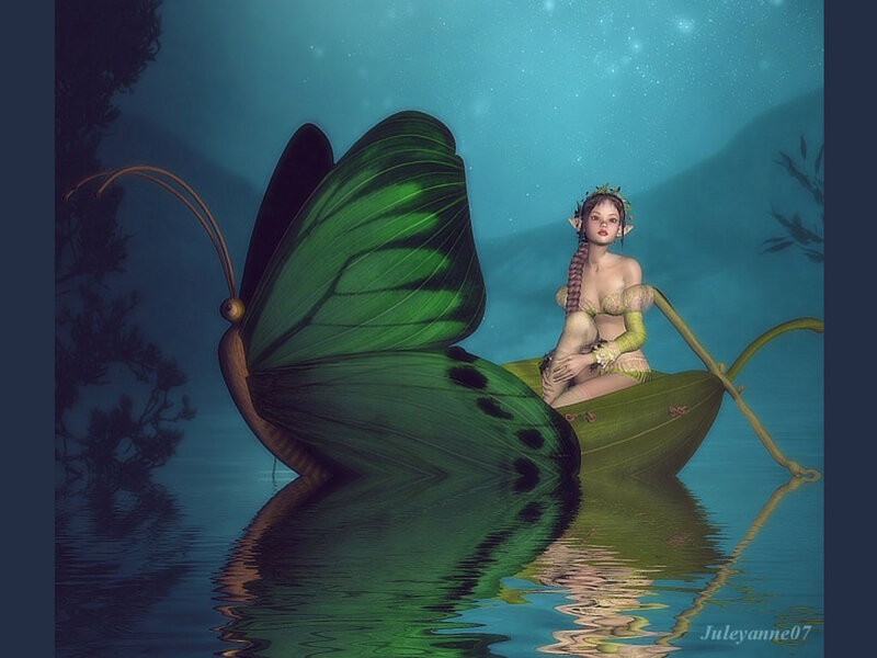 Elf Girl in Boat