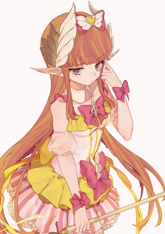 Elf Girl in Dress — Yellow