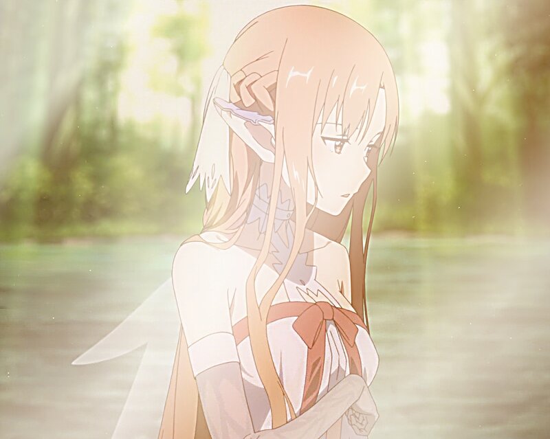 Elf Girl in Forest — Green, Serene, Afternoon, Anime, River