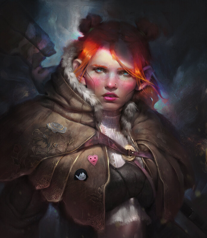 Elf Girl in Fur Coat