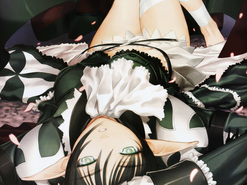 elf girl in green and white