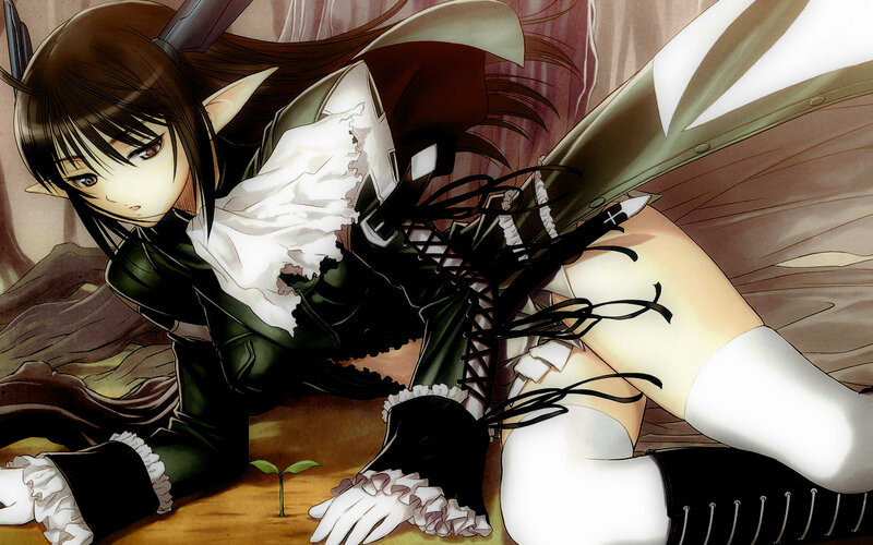 Elf Girl in Green Outfit — Dramatic