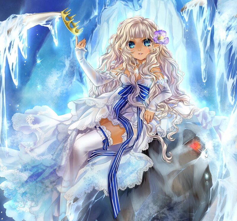 Elf Girl in Ice Cave