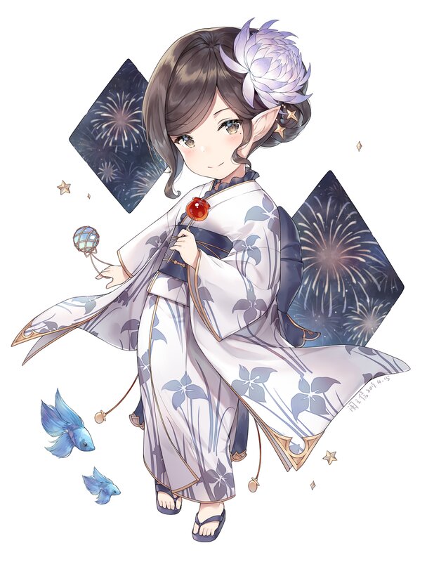 Elf Girl in Kimono