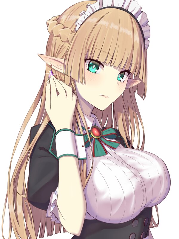 Elf Girl in Maid Outfit — White