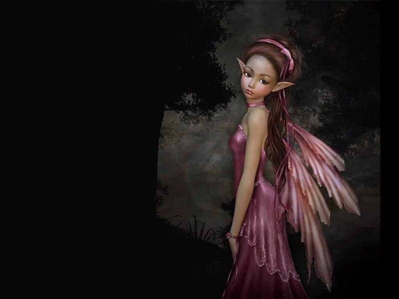 Elf Girl in Pink Dress — Dramatic