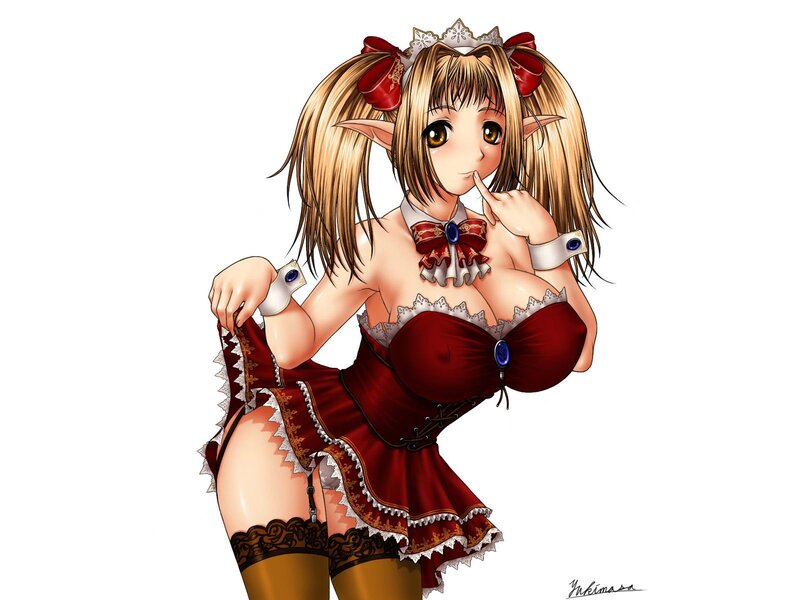 elf girl in red dress