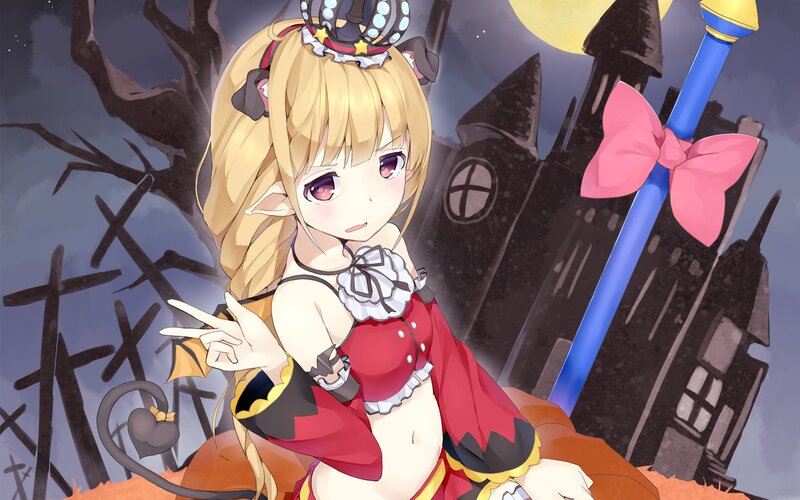 elf girl in red dress