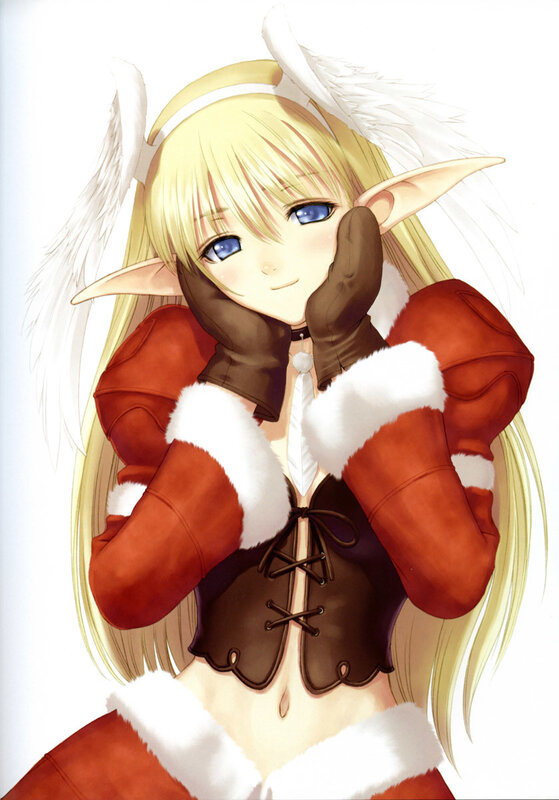 elf girl in red outfit