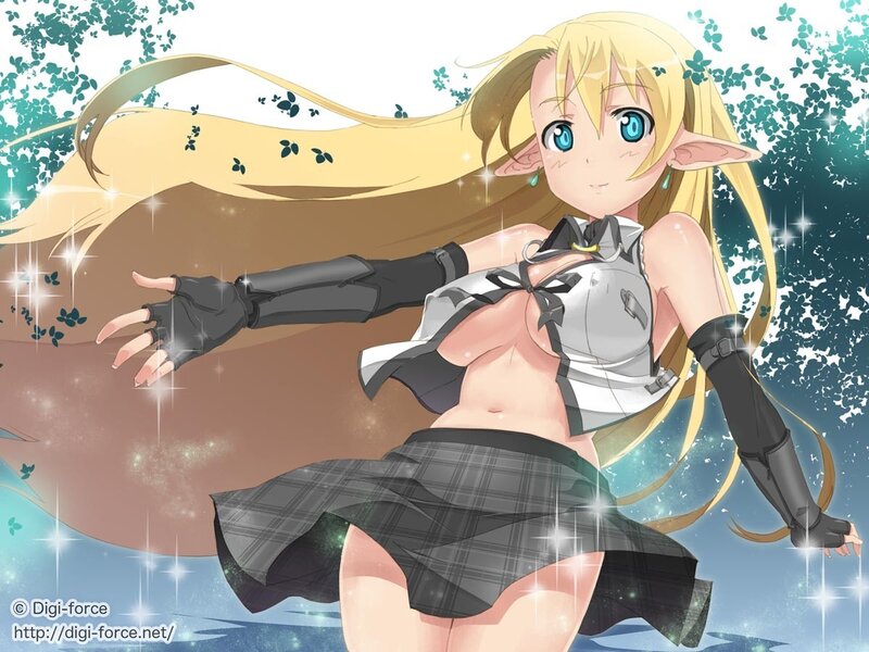 elf girl in school uniform
