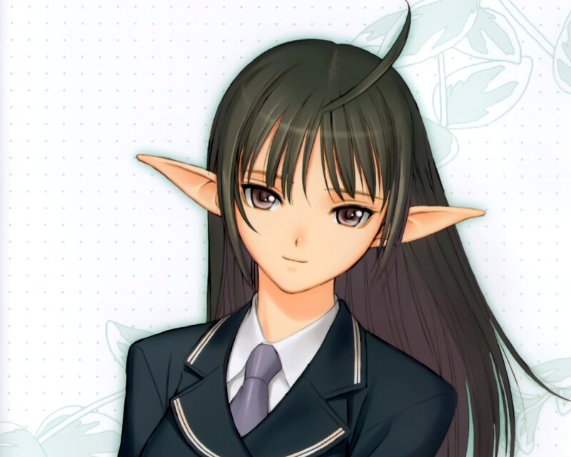 Elf Girl in School Uniform — Black