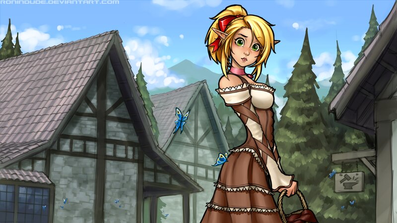 Elf Girl in Village