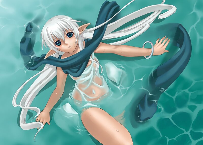 elf girl in water