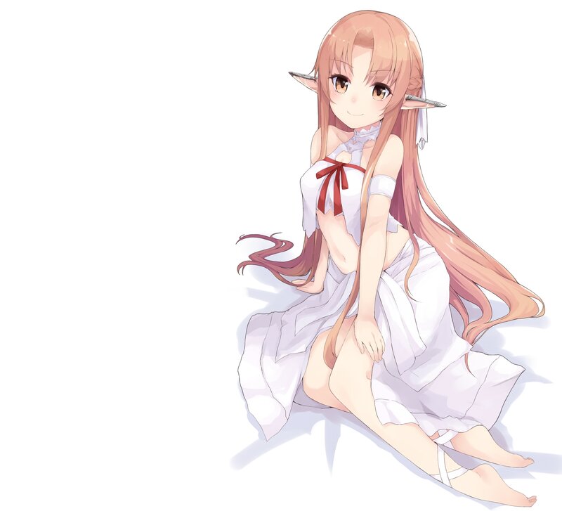 Elf Girl in White Dress — Calm, Anime