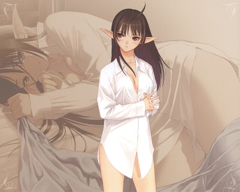 elf girl in white shirt