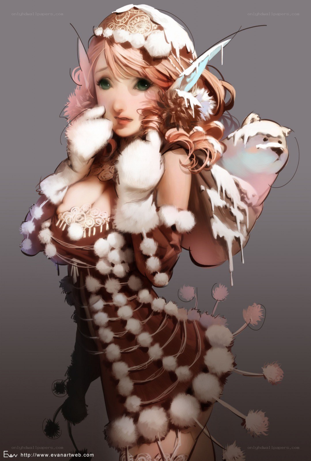 elf girl in winter attire