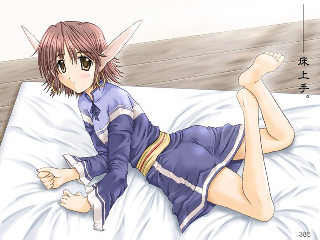 elf girl on bed