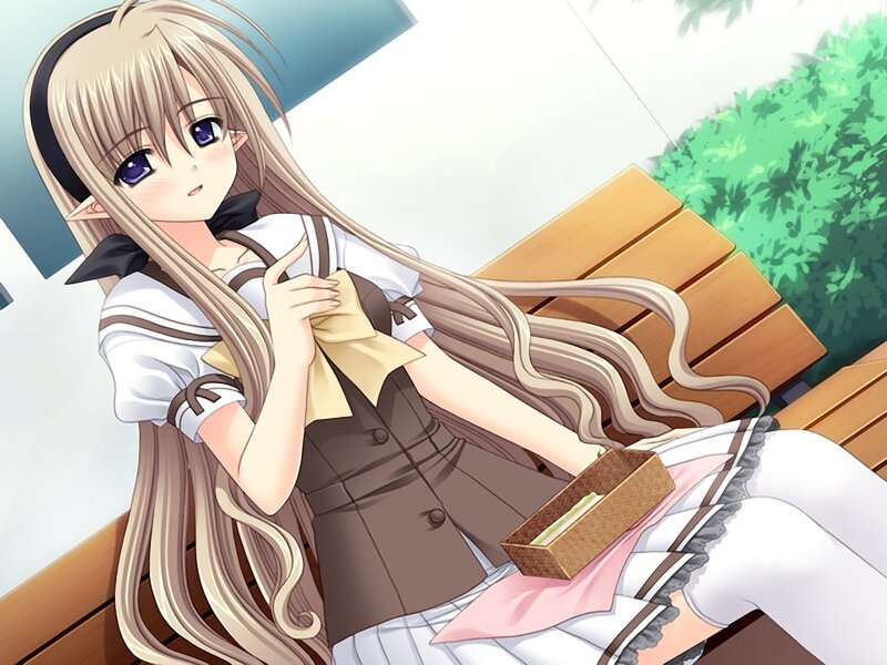 Elf Girl on Bench