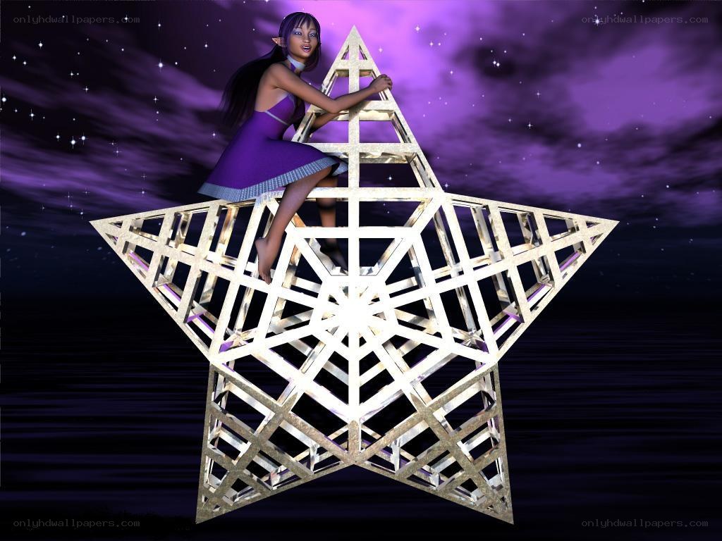 elf girl on star structure