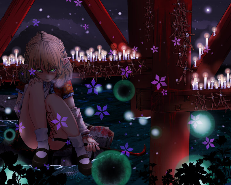 Elf Girl Sitting on Rock
