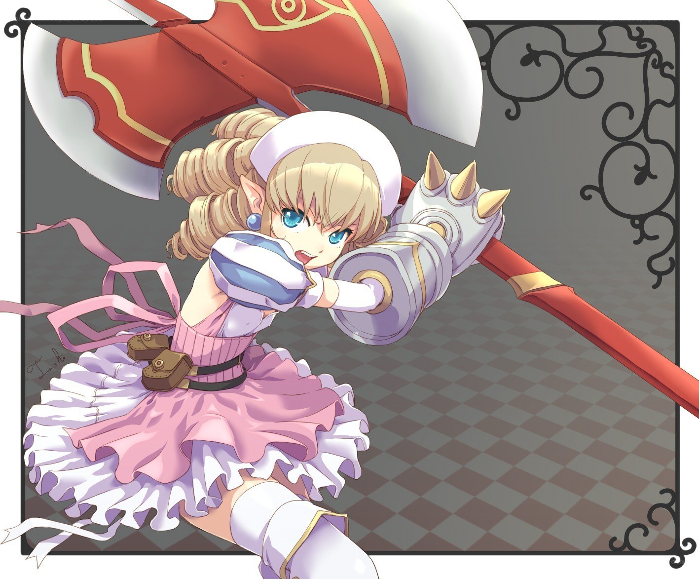elf girl with axe