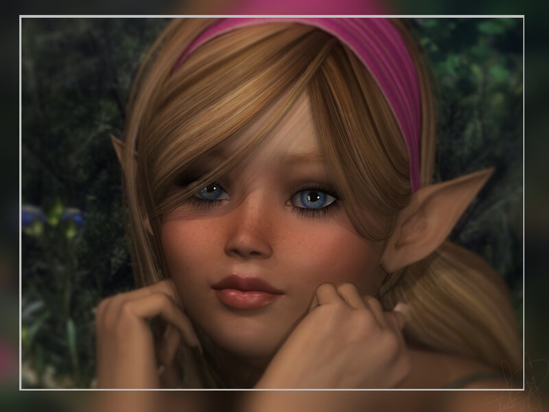 Elf Girl with Blue Eyes — Blonde