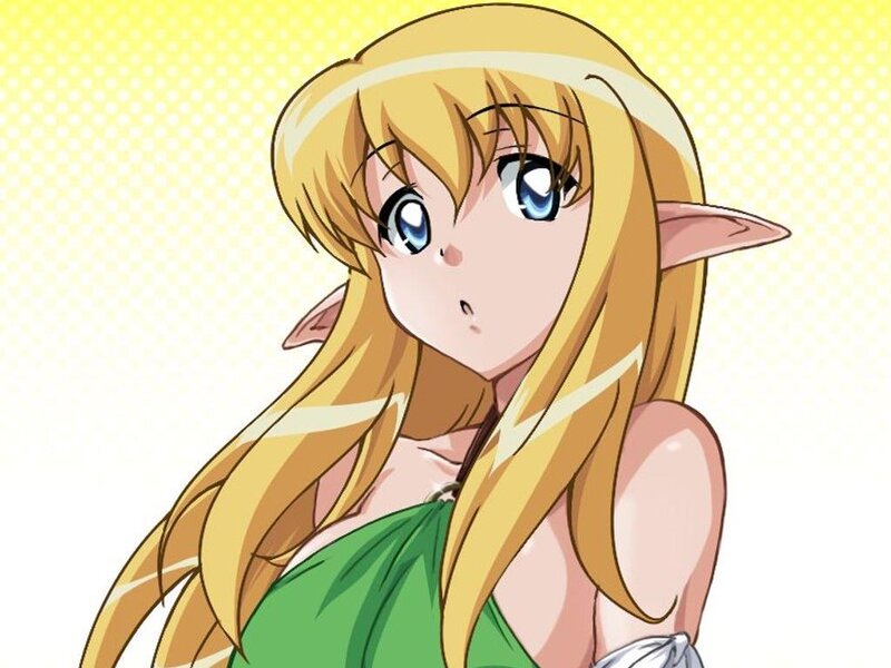 elf girl with blue eyes