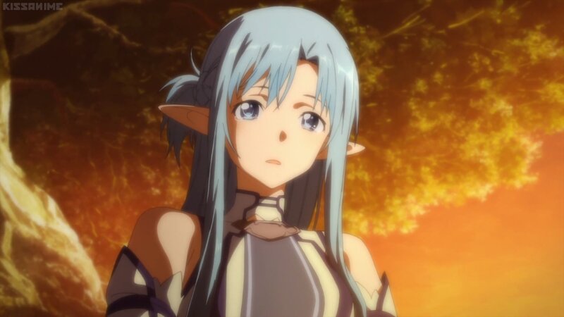Elf Girl with Blue Hair — Orange