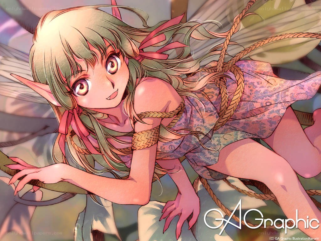 elf girl with braided rope