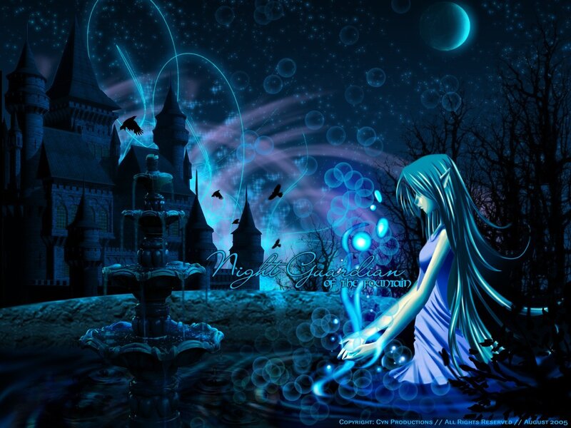 Elf Girl with Fountain