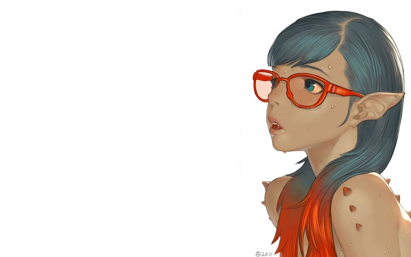 elf girl with glasses