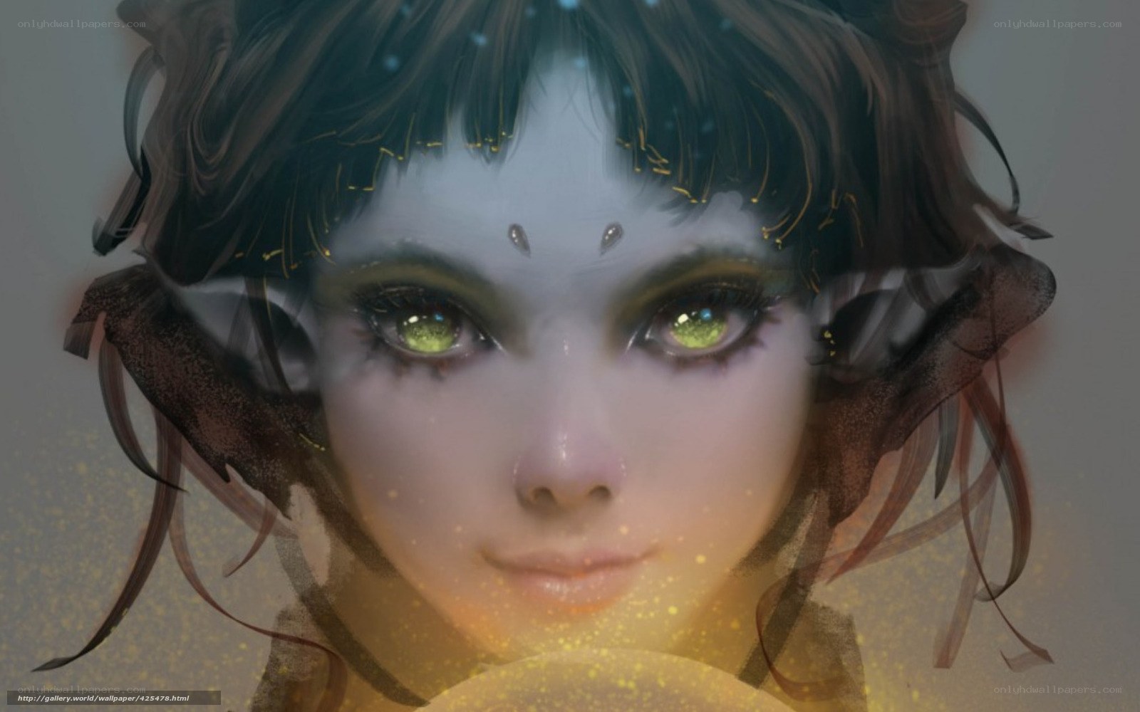 elf girl with glowing eyes