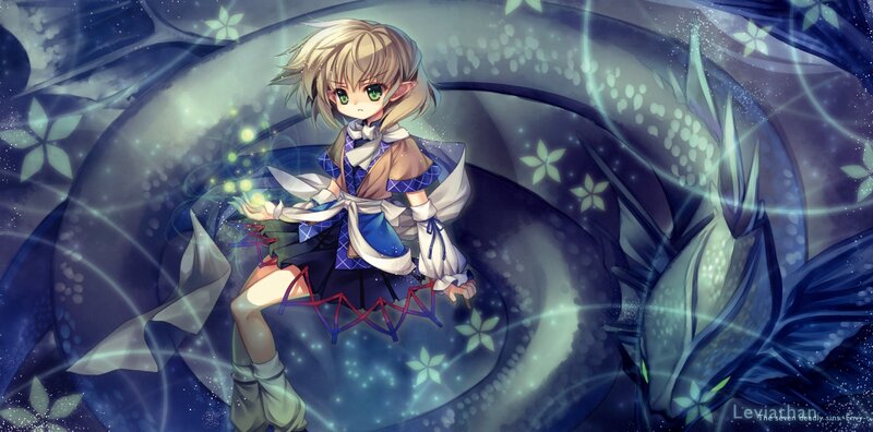 Elf Girl with Glowing Orb — Blue