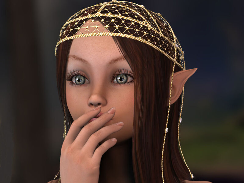 Elf Girl with Golden Headpiece