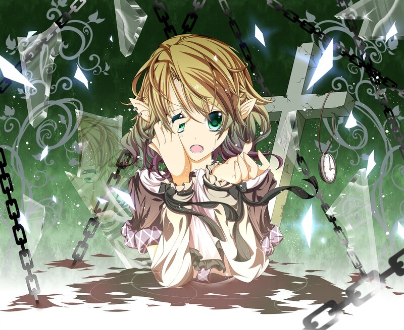 Elf Girl with Green Eyes — Dramatic