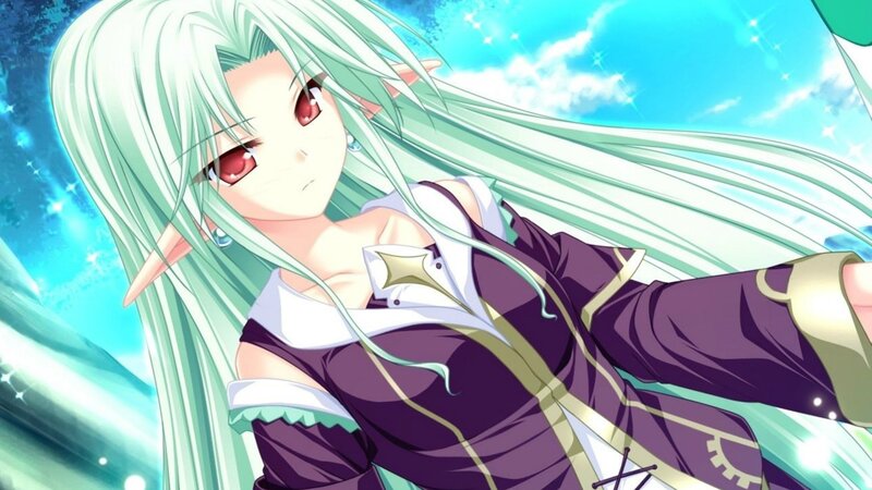 Elf Girl with Green Hair — Dramatic