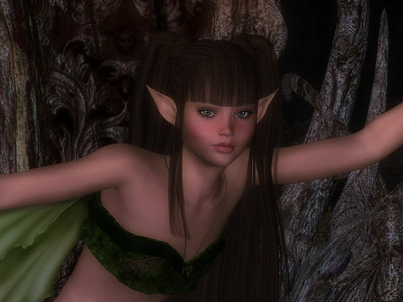 Elf Girl with Green Top